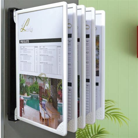 hinged wall mounted poster display.